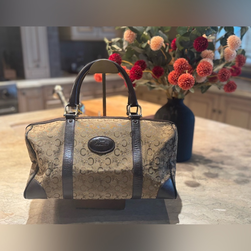 Celine Vintage Boston Bag Macadam Mono